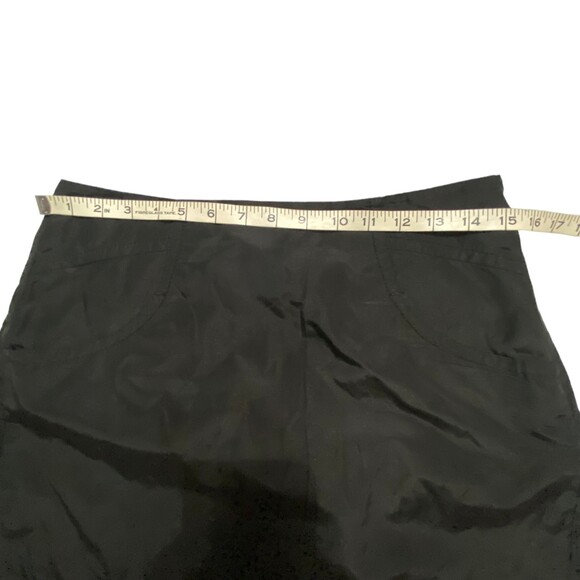 A/X Armani Exchange Pleated Flared Ruffled Lined Black Party Skirt Size 4 Mini - Picture 9 of 9